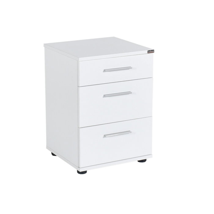 Hanah Home Mesita de Noche Kmd-530-Bb-1 Blanca 3 Cajones